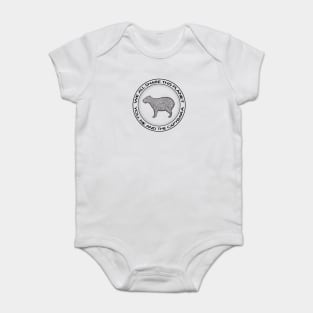 Capybara - We All Share This Planet - animal design on white Baby Bodysuit